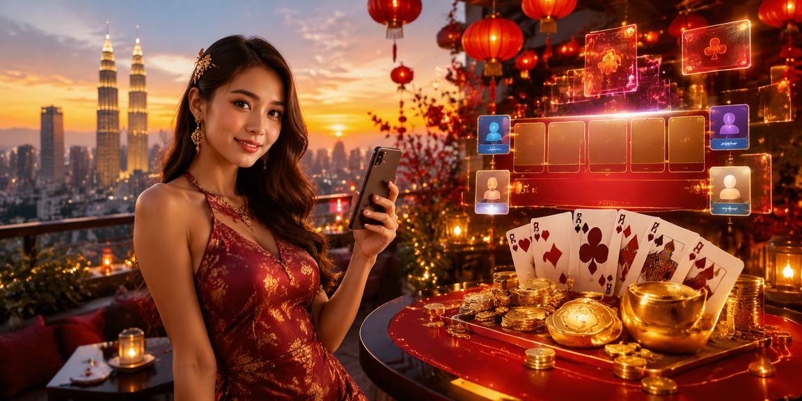 Pemain Malaysia menikmati permainan kad Teen Patti dalam suasana tempatan yang meriah